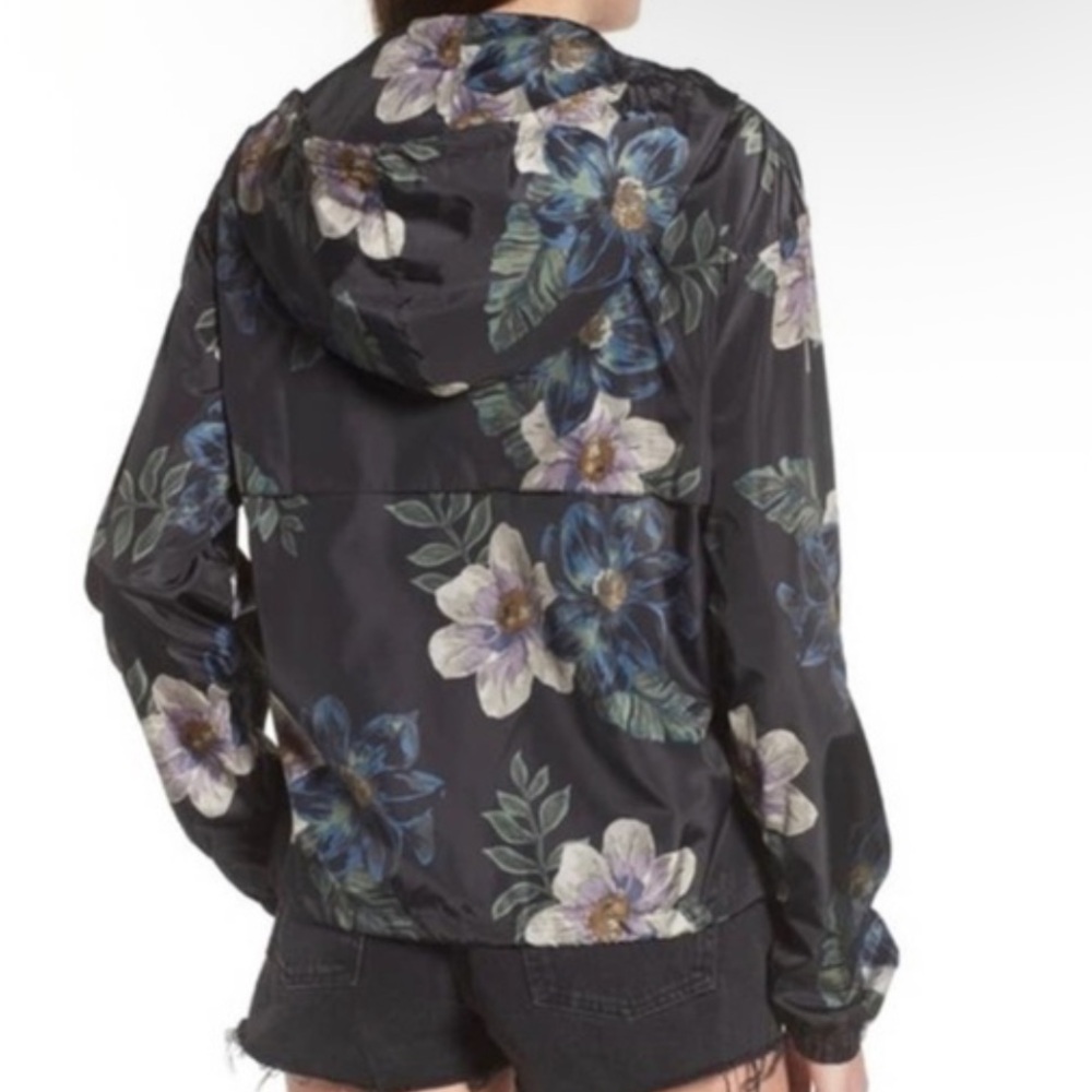 🖤 Thread & Supply Black Floral Windbreaker - Picture 2 of 8